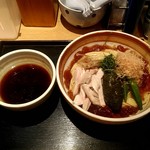 麺屋一燈 - 限定麺　昆布水と鶏出汁ジュレの煮びたしつけ麺