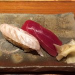 Akabana - 鯛と鮪の握り