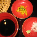 蕎麦 魯庵 - そばつゆと薬味