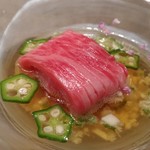 USHIGORO S. - リブ巻きの肉素麺 大和芋とオクラ