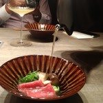 USHIGORO S. GINZA - 田村牛 月齢32か月 リブ芯のしゃぶしゃぶ