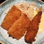 あわの家 - エビフライ＆ハムカツ