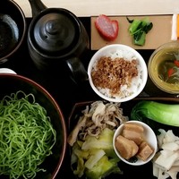 天香回味 赤坂別館 - 薬膳湯　つけ麺セット（辛口）：1,260円