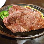 ステーキ カフェ ケネディ - リブロース225ｇ＆サーロイン150ｇの一緒盛り1,540円