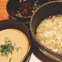 西新初喜 本店 - ゴマだれ、ポン酢だれにネギスープでも食べます(^^)