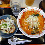 らーめんセット　担々麺＆チャーシュー丼