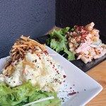 Izakaya Ennasubi - 隠れ大人気メニュー
      ポテトサラダ＆マカロニサラダ
      ふたつとも味付けが違うので
      食べ比べてみるのもgood 