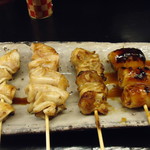 北新地たゆたゆ - おまかせ五串（850円）