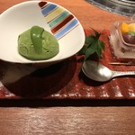 今福 - ☆6.5　抹茶のアイスクリームと巨峰などフルーツのコンポート