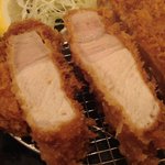 はせ川 - 極上ロースかつ断面