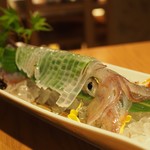 対馬のどぐろとイカ活き造り 博多 魚蔵 - 