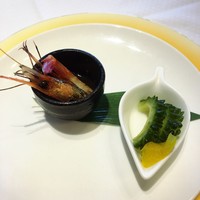 天厨菜館 新宿高島屋タイムズスクエア店 - 海老の紹興酒漬けとゴーヤの漬物