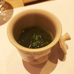 鮓 きずな - 鳴門 鮑と九十九里浜蛤のスープ 青森 岩海苔と