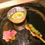 北新地 海櫻 - 付き出し三種盛り