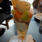 DRAWING HOUSE OF HIBIYA - 北海道産おいわけﾒﾛﾝとらいでんﾒﾛﾝのﾌﾙｰﾂﾊﾟﾌｪ