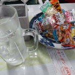 宮川町ビアガーデン - ソフトドリンクもガラスのジョッキで。乾きものも色々♬
