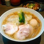 支那そばや - 山水地鶏ワンタン塩らぁ麺