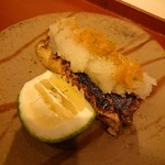 蓬左茶寮 - 焼物③:新秋刀魚の塩焼き