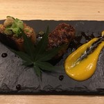 瀧口 - 自慢のつくね 南瓜のソースと栃尾の油揚げ