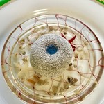 虎屋菓寮 - 「青 」ミケランジェロ展で求めた皿で