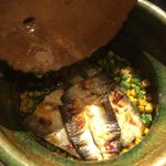 ぎんざ 一二岐 - 鮎ご飯 炊き上がり