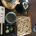 日本料理と蕎麦　魚哲 - 天ざる蕎麦 1728円