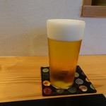 下町割烹とめだて - 生ビール　プレミアムモルツ(グラス)550円(税抜)