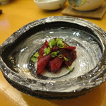 こいぶみ寿し - クジラのお刺身、あわび型の器が素敵！(2018年8月)
