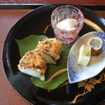 虎屋 壺中庵 - ズイキ、鱧寿司、穴子、ゴボウ