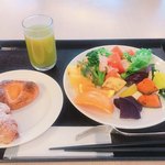 パセオガーデン - 野菜果物中心の朝食にしました^_−☆