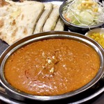 タージ・マハル - キーマカレー&チーズナンセット1380円