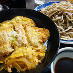 和寒雪割そば - かつ丼セット（冷そば）1000円＋そば大盛り100円