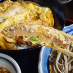 和寒雪割そば - かつ丼セット（冷そば）1000円＋そば大盛り100円