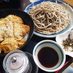 和寒雪割そば - かつ丼セット（冷そば）1000円＋そば大盛り100円