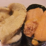 寿し　きしもと - (左）淡路産　（右）北海道産