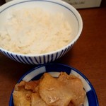 仙台中華そば 銘店嘉一 - Bセット(鶏皮+ご飯)150円