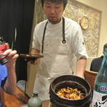 傳 - 7種の茸ご飯と長谷川シェフ