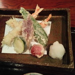 海老天と夏野菜天