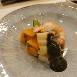 鮨西光 - 煮アワビの肝ソース