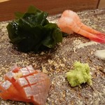 鮨西光 - チップ・甘エビ