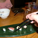 2525亭 - ミニ寿司（サービスで来た品）