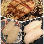 Mawaru Sushi Douraku - 真いか    炙りあなご    活たこ