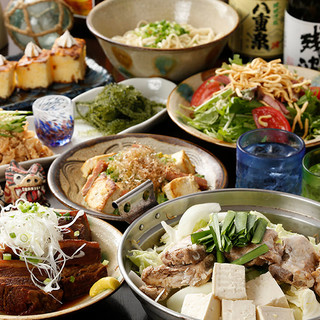 We offer course menus where you can enjoy Okinawan Cuisine ★