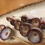栄寿司小吉 - 水ダコの吸盤串焼き。これ大好きで絶品！