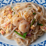 Pad Thai/Thai Yakisoba (stir-fried noodles) /Thai fried noodles with shrimp