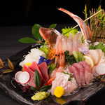 Assorted 7 pieces of today's selection sashimi