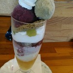 クリクリ - シャインマスカットと巨峰のパフェ❗