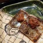 鮨みなと - 新サンマの炙り肝乗せ