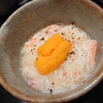 鮨みなと - ウニとカニの茶碗蒸し