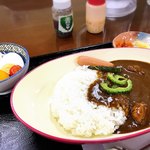 カレーハウスあんず - 日替りカレーライス（日によってトッピングが変わるようです）